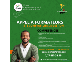 Appel A Candidature Formateurs BTS Comptabilité de Gestion