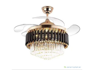 Lustre ventilateur décoration avec lumière et Bluetooth