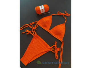 Maillots de bain en laine au crochet