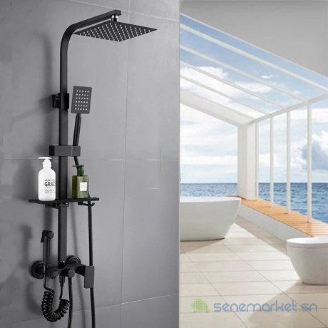 colonne-de-douche-noire-avec-douchette-big-0
