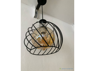 Lustre Décoratif noire doré