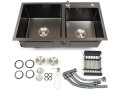 evier-de-cuisine-2-bac-style-americain-avec-robinet-noir-small-4