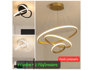Pack luminaire 1 lustre + 2 plafonnier