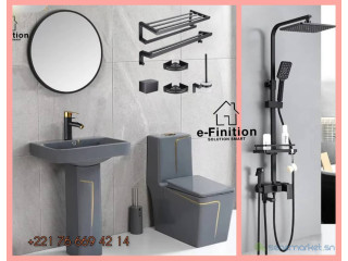 Pack sanitaire complet modèle Sofia gris