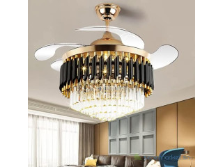 Lustre plafonnier décoratif avec ventilateur