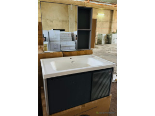 Meuble salle de bain avec miroir et rangement