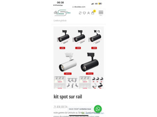 3 spot sur rails de 1 mètre