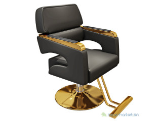 Chaise salon de coiffure noir doré, le confort pour vos clients