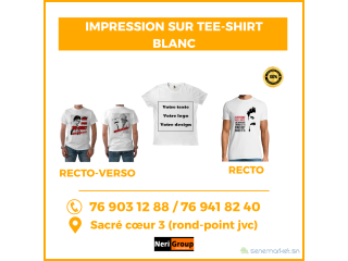 IMPRESSION SUR TEE-SHIRTS BLANCS A TRES BON PRIX