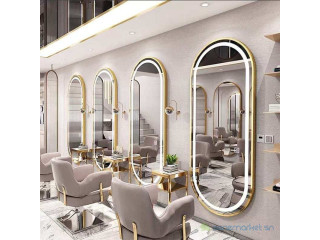 Miroir Led long pour salon de coiffure