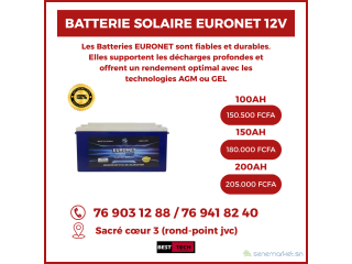 VENTE DE BATTERIES SOLAIRES SUKAM; EURONET & VITRON ENERGY