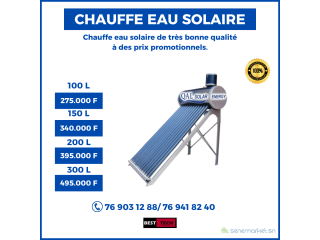 DES CHAUFFES EAU SOLAIRES 100L,150L, 200L & 300L EN VENTE
