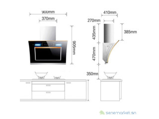 Hotte de cuisine digitale pour une cuisine moderne