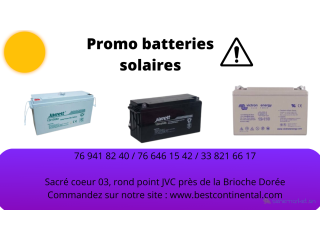Promo Batteries solaires toutes neuves