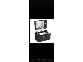Meuble lavabo noir