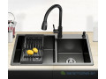 evier-noir-2-bac-avec-un-robinet-noir-extractible-pm-small-0