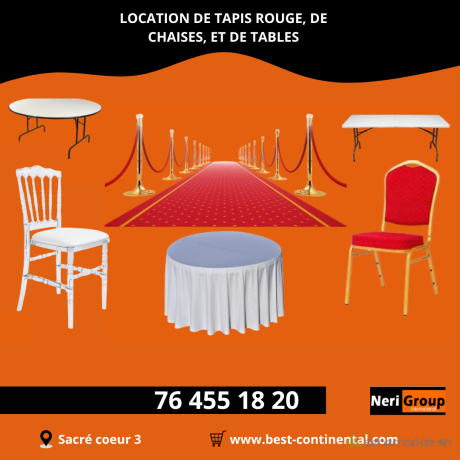 location-de-chaises-vip-napoleon-de-tables-tapis-rouge-au-senegal-big-0