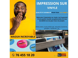 IMPRESSION SUR VINYLE DE QUALITE .