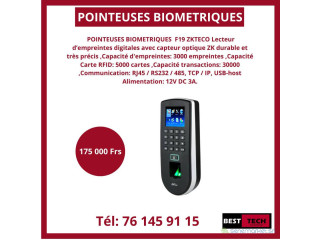 VENTE ET INSTALLATION DES POINTEUSES ZKTECO