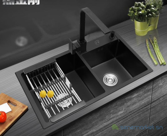 evier-2-bac-noir-avec-un-robinet-mitigeur-pour-evier-de-cuisine-big-0