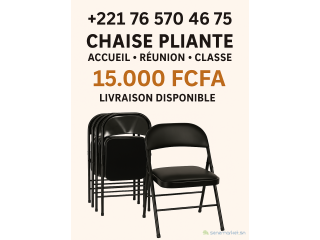 Chaise d'acceuil reunion pliable