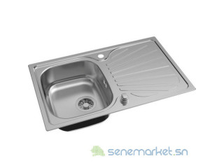 Lavabo de cuisine 1 bac simple avec prolongement et un robinet mitigeur extractible