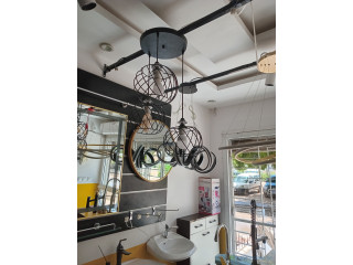 Lampe suspendu 3 branches noir