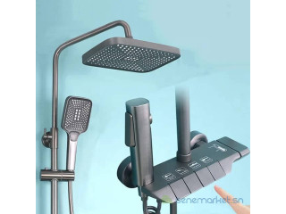 Colonne de douche piano noir gris