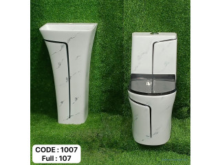 Ensemble sanitaire blanc noir
