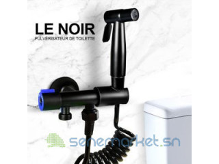 Douchette noir avec robinet double