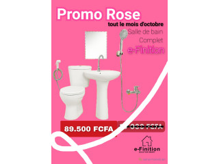 Promo Rose salle de bain complet
