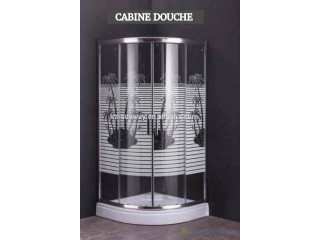 Cabine de douche avec receveur noir