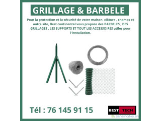 INSTALLATION DE GRILLAGE ET BARBELE