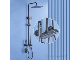 Colonne de douche mitigeur piano gris