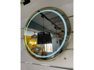 Glace rond doré led