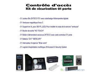 Kit contrôle d'accès 1 porte zkteco