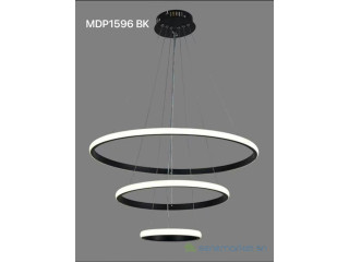 Plafonnier pendule 3 cercles led noir