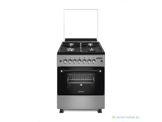 Cuisinière ASTECH 4Feux 6060 à gaz avec four à gaz gris noir