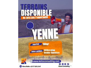 Terrain à vendre à Yenne kaw vue sur mer