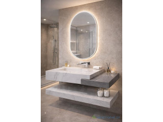 Meuble vasque avec miroir led