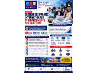 Formation cadre - Gestion des projets internationaux et financements des bailleurs