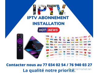 IPTV HAUTE QUALITE D'IMAGE ABONNEMENT INSTALLATION
