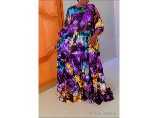 Robe batik indigo femmes