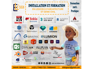 INSTALLATION OU FORMATION DE LOGICIELS D'ARCHITECTURE ET DE GENIE CIVIL