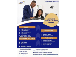 NOUVELLE FORMATION EN ASSISTANAT COMPTABLE ET GESTION DE CAISSE.