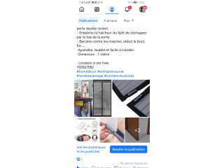 Kit rideau magnétique et boudin bas de porte double isolant à vendre